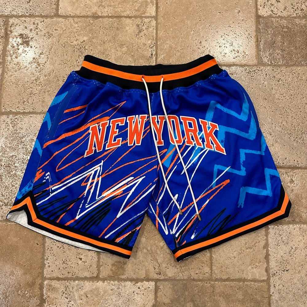 Just Don x Mitchell & Ness NBA New York Knicks Scribble Shorts